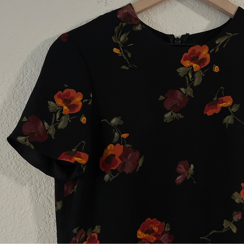 Ellen Tracy Vintage Floral Silk Dress – Size 6